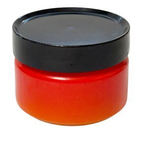 Rainbow Tangerine by Anchor Hocking Canister w/ Black Lid 4-3/4" Wide x 4" Tall